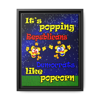 popping like popcorn - framed canvas art ('snoops' background)