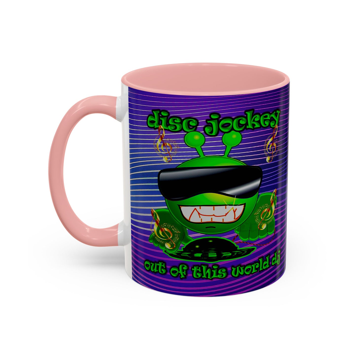 disc jockey - Accent Mug (purple wave)