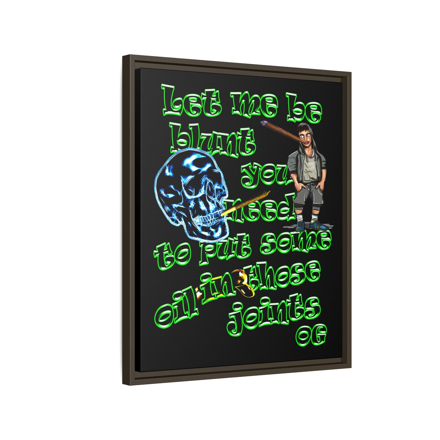 og - framed canvas art (black)