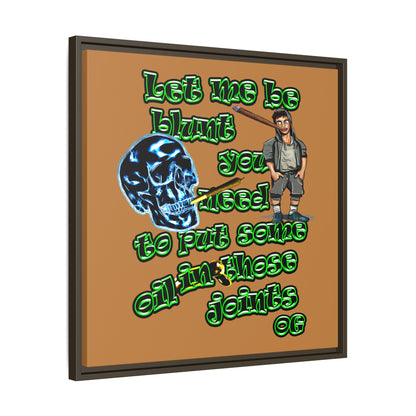og - framed canvas art (light brown)