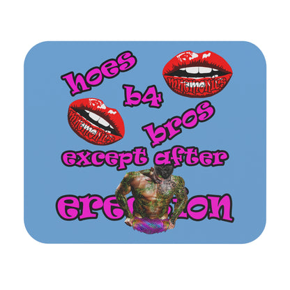 hoes b4 bros - Mouse Pad (Rectangle) (light blue)