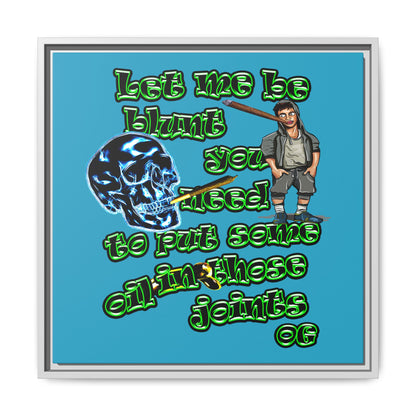og - framed canvas art (turquoise)