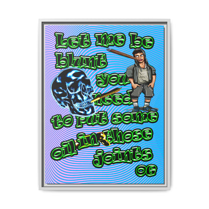 og - framed canvas art (light blue-purple wave)