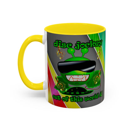 disc jockey - Accent Mug (rainbow split)