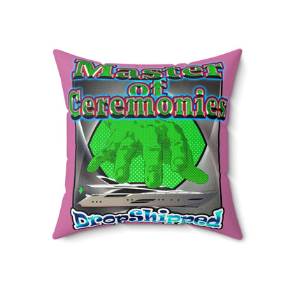 logo - Spun Polyester Square Pillow - (light pink)
