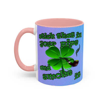 celtics logo - Accent Mug (light blue-purple wave)