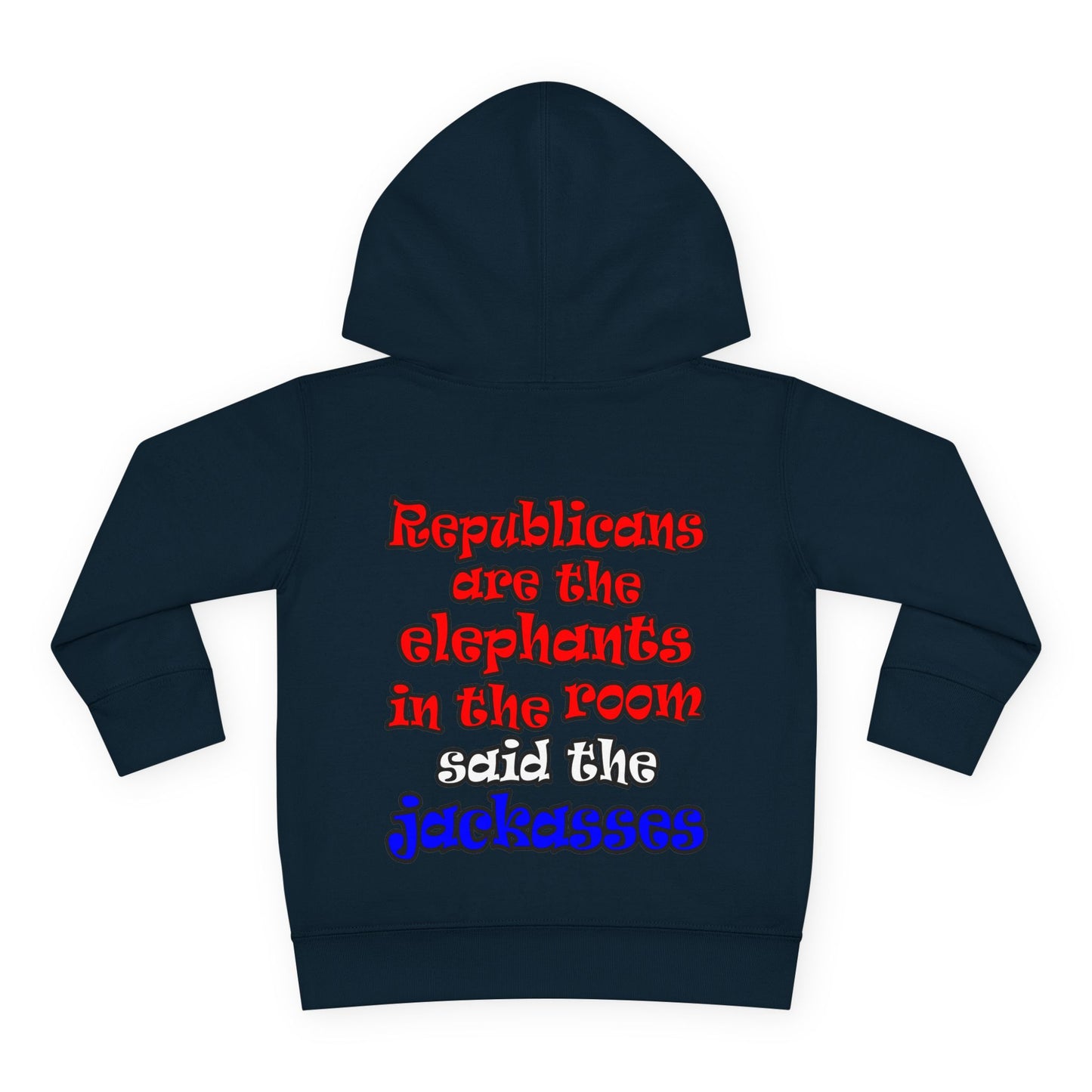 donkeys and elephants - Toddler Pullover Fleece Hoodie