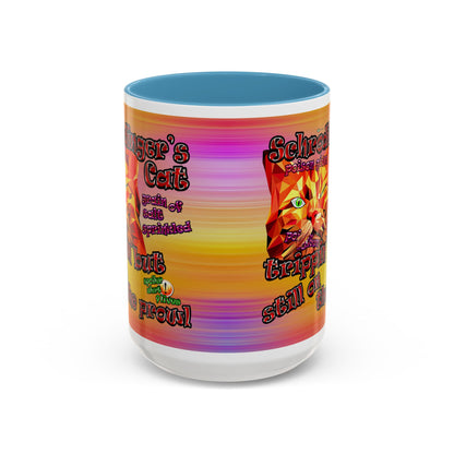 schrodinger's cat - Accent Mug (color blur)