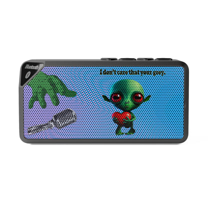 I don't care that your grey - Jabba Bluetooth Speaker (light blue-purple wave)
