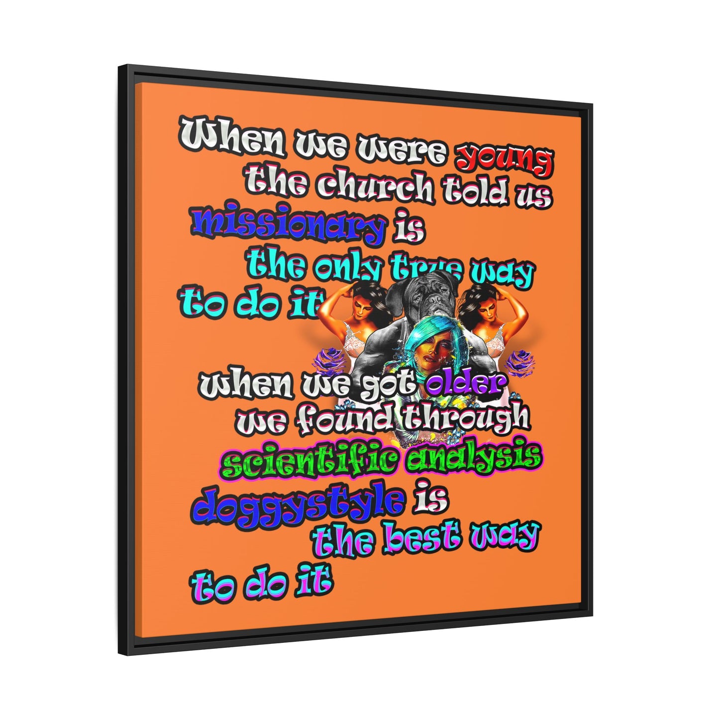 doggystyle - framed canvas art (crusta)