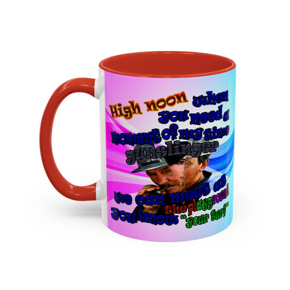 high noon - Accent Mug (light blue-pink wave)