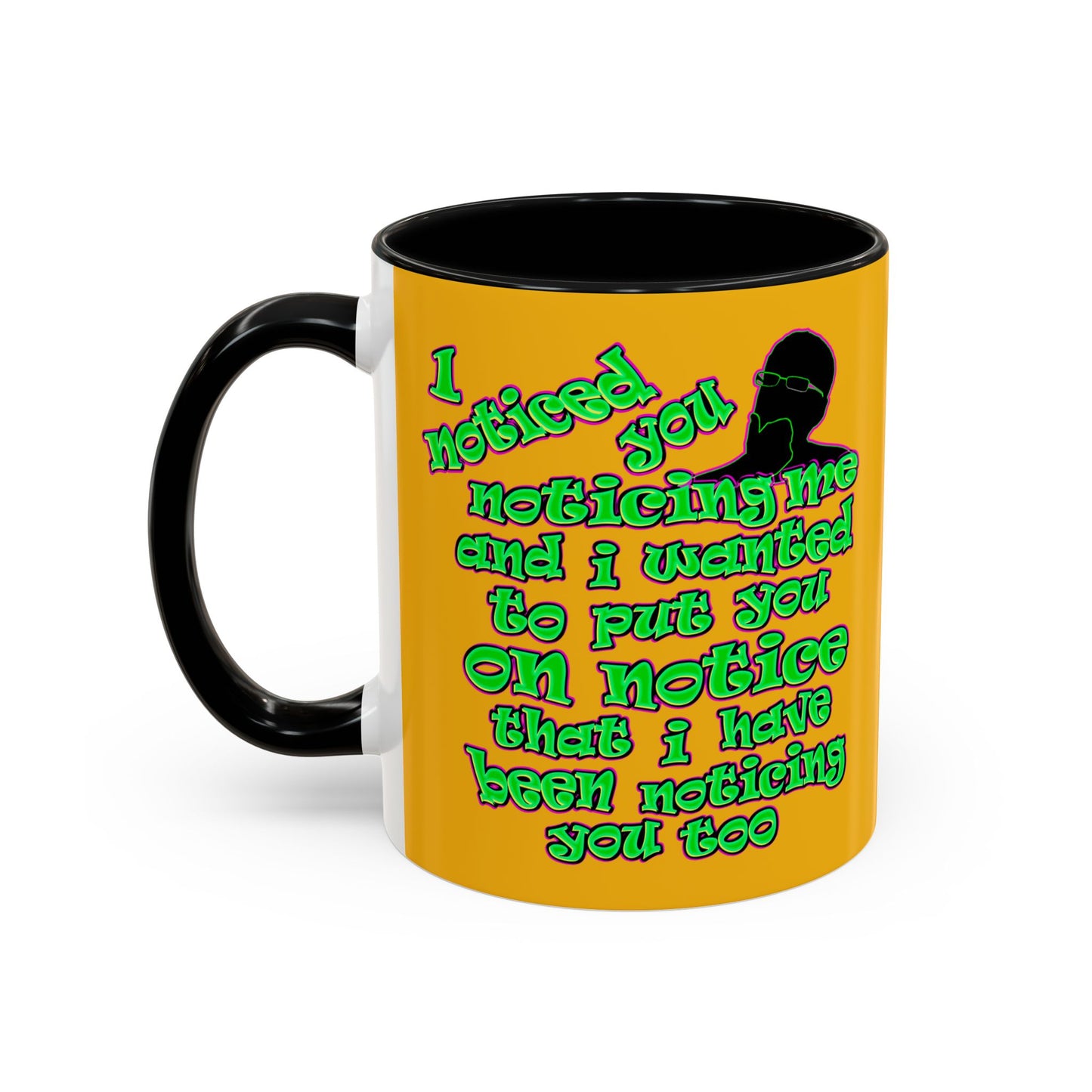 noticed you noticing - Accent Mug (yellow)