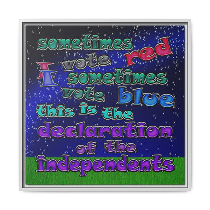 declaration of the independents - framed canvas art ('snoops' background)