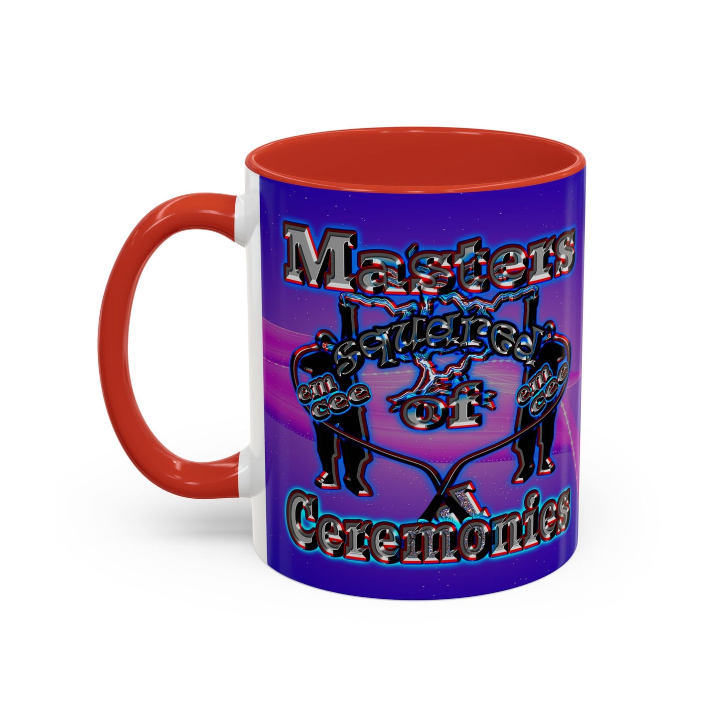 em cee squared - Accent Mug (purple-pink wave)