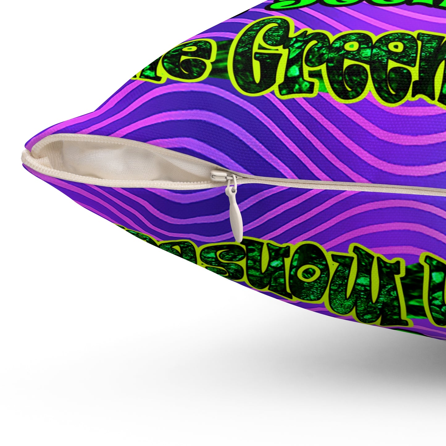 christmas spirits of boston - Spun Polyester Square Pillow - (purple wave)