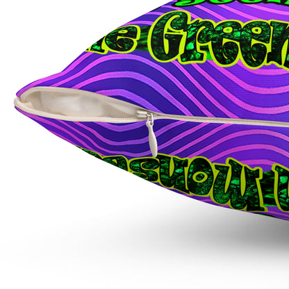 christmas spirits of boston - Spun Polyester Square Pillow - (purple wave)