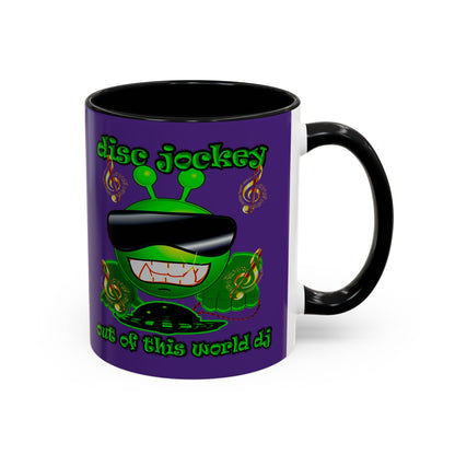 disc jockey - Accent Mug (purple)