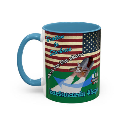 shoot for the stars - Accent Mug (dark green)