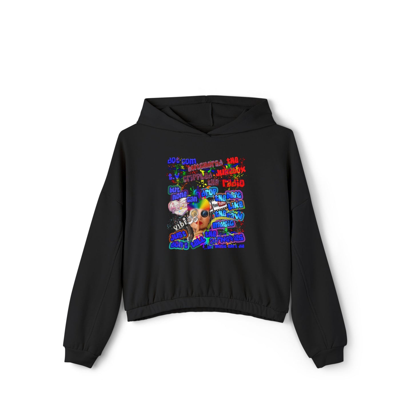 drop the beat - Women's Cinched Bottom Hoodie