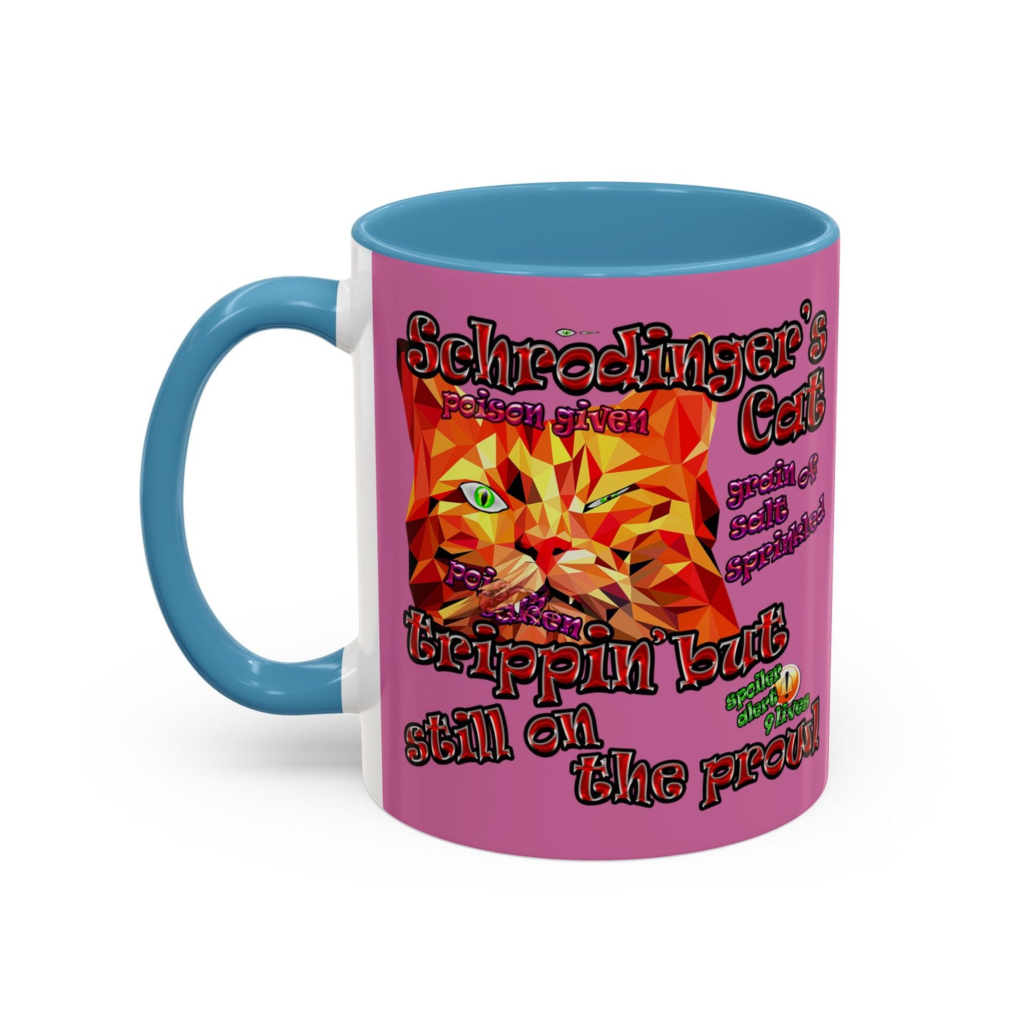 schrodinger's cat - Accent Mug (light pink)