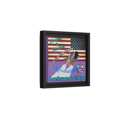 shoot for the stars - framed canvas art (light purple)