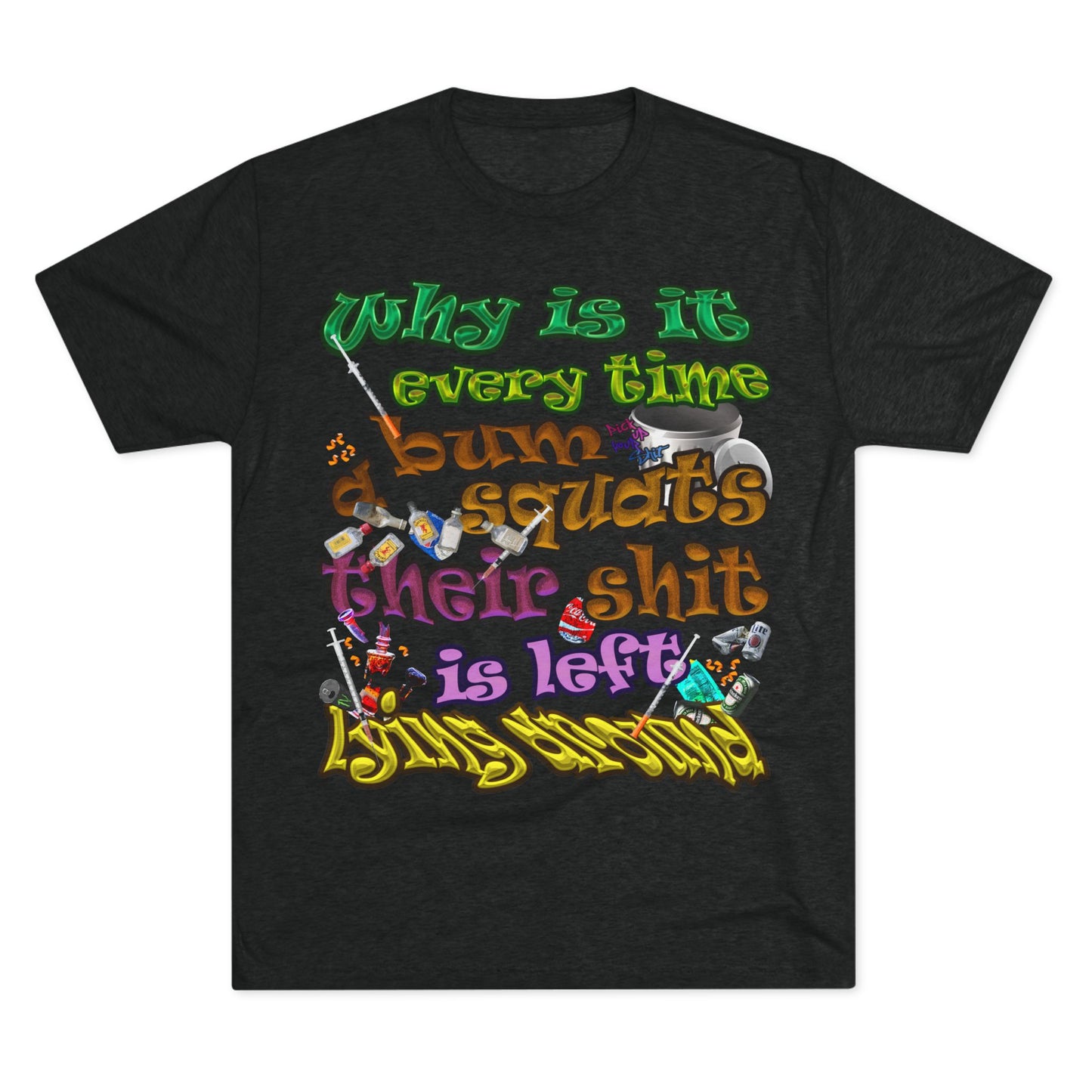 the bum's shit - Unisex Tri-Blend Crew Tee