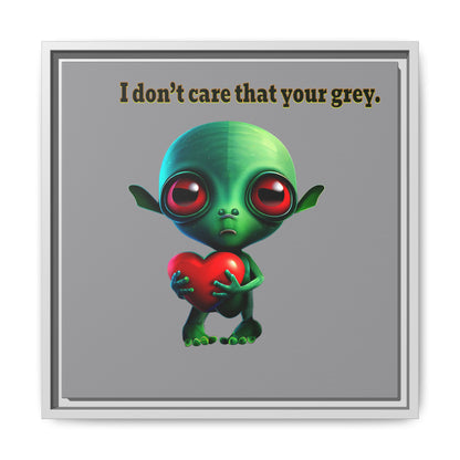 I don't care that your grey - framed canvas art (grey)