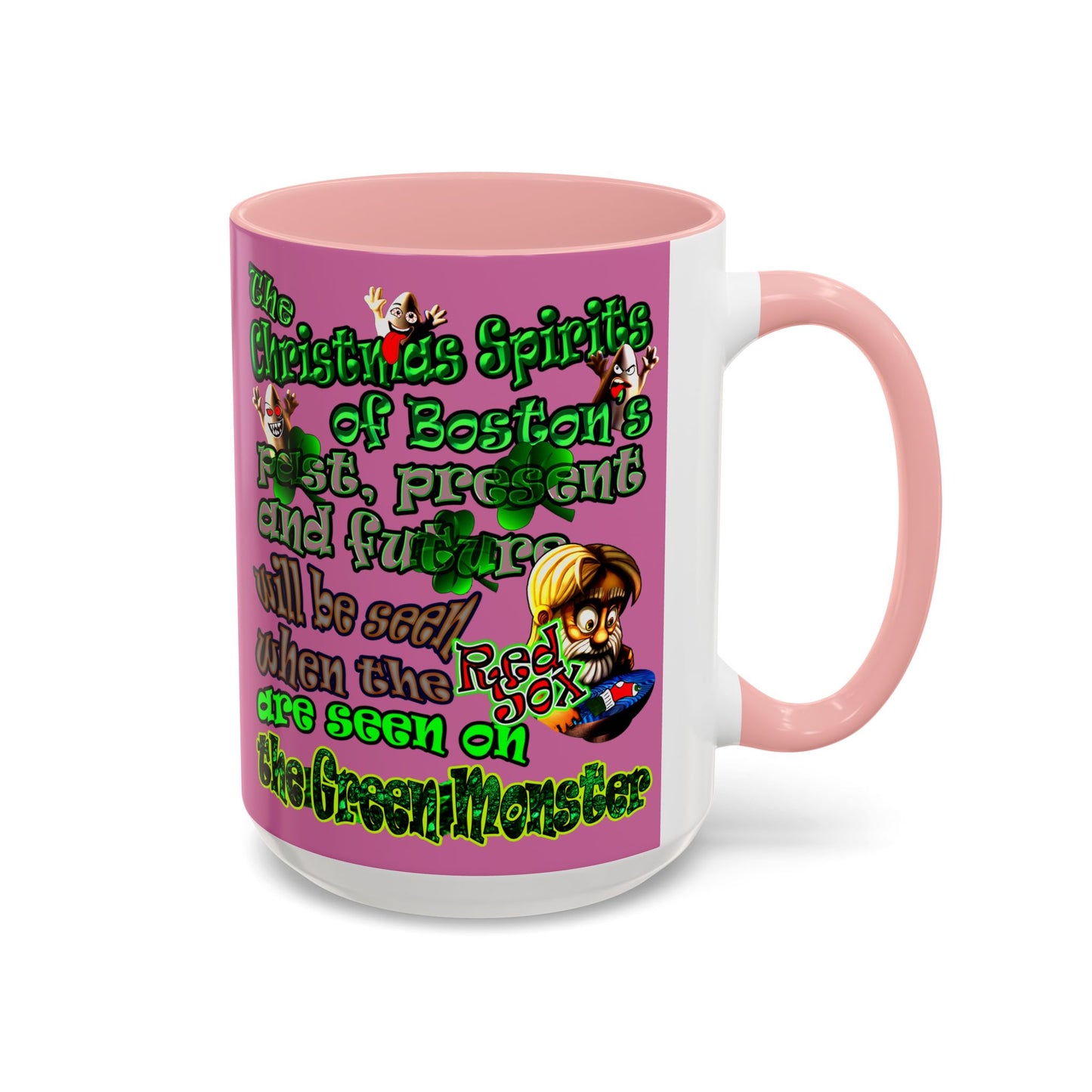 christmas spirits of boston - Accent Mug (light pink)