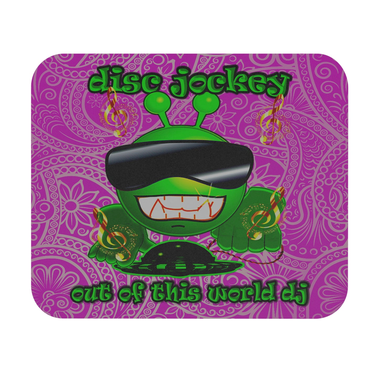 disc jockey - Mouse Pad (Rectangle) (pink swirl)