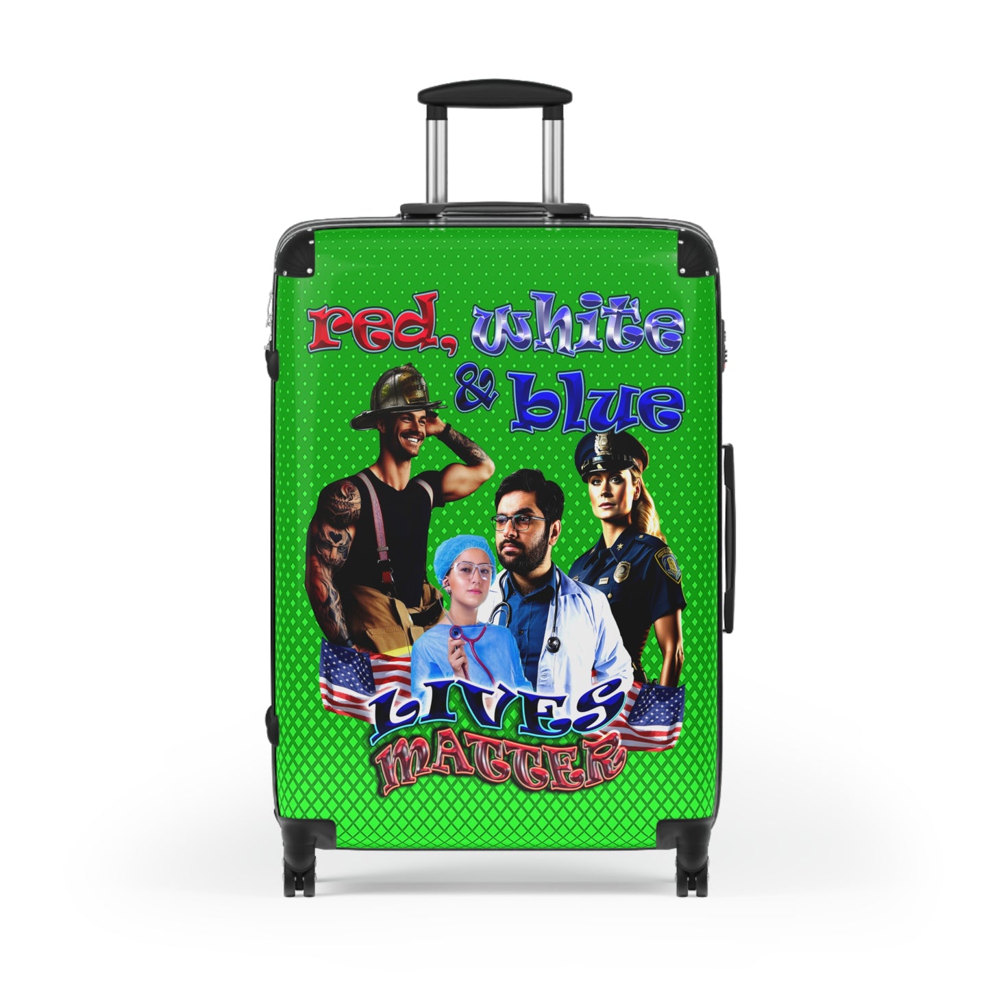 rw&b lives matter - Suitcase (logo green)