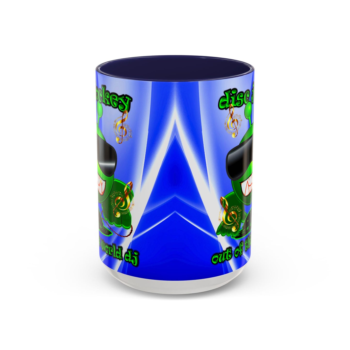 disc jockey - Accent Mug (blue-white wave)