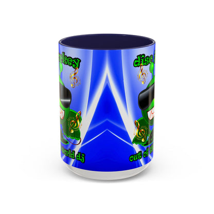 disc jockey - Accent Mug (blue-white wave)