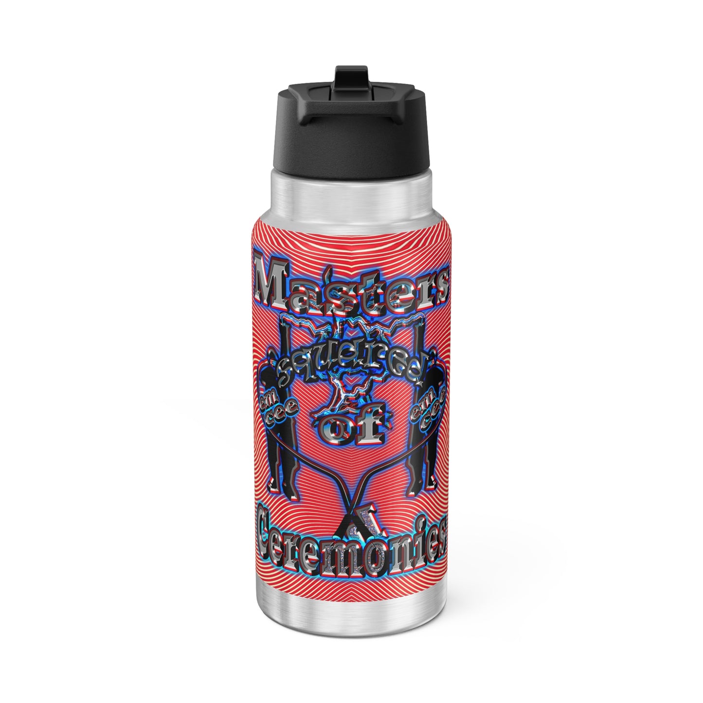 em cee squared - Gator Tumbler, 32oz (yellow-orange wave)