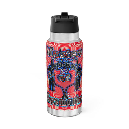 em cee squared - Gator Tumbler, 32oz (yellow-orange wave)