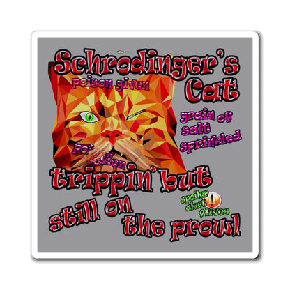 schrodinger's cat - Magnets - (grey)