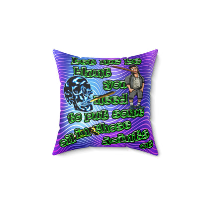 og - Spun Polyester Square Pillow - (purple wave)