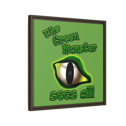 green monster - framed canvas art (green)