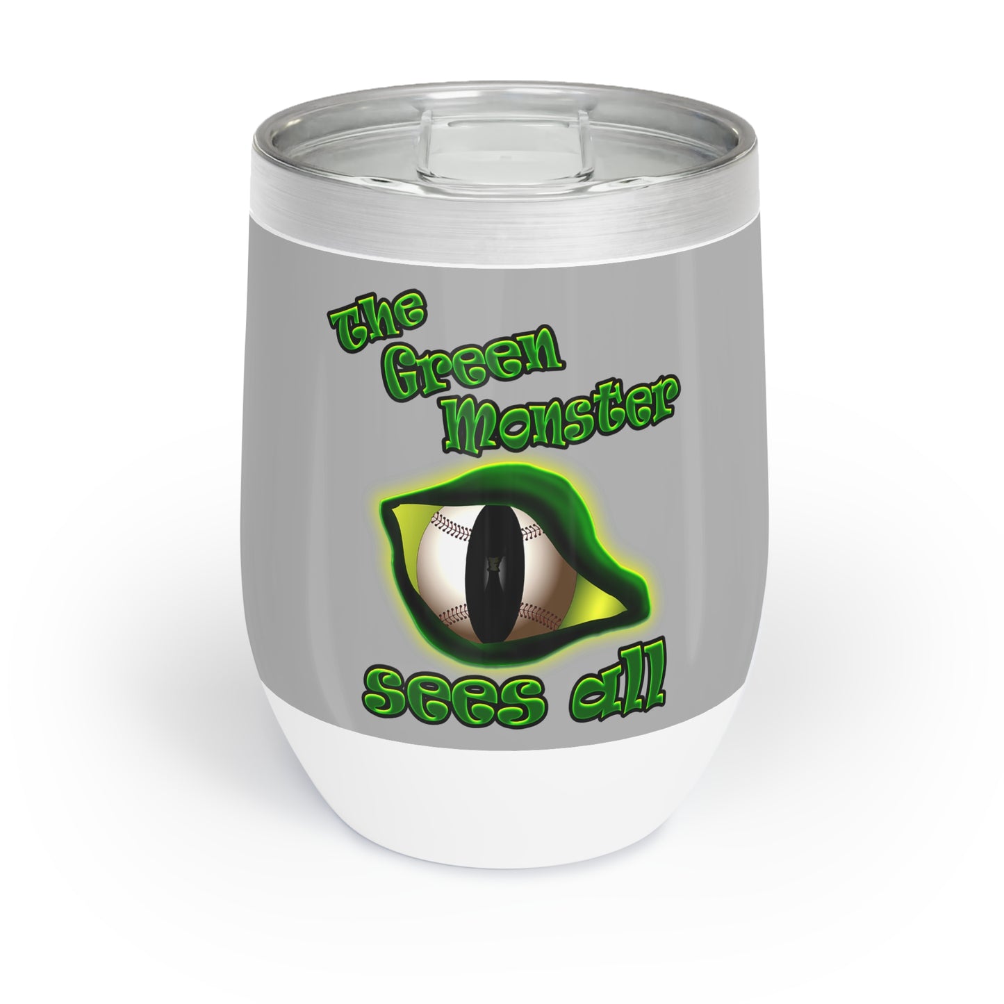 green monster - Chill Wine Tumbler (light grey)