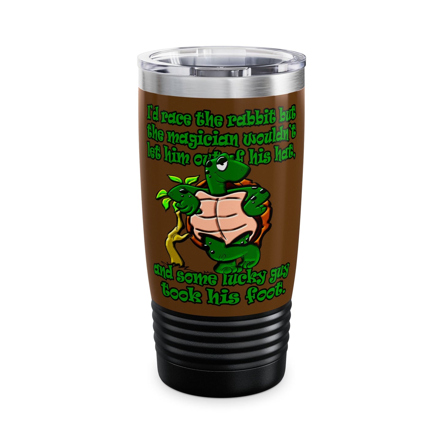turtle race - Ringneck Tumbler, 20oz (brown)