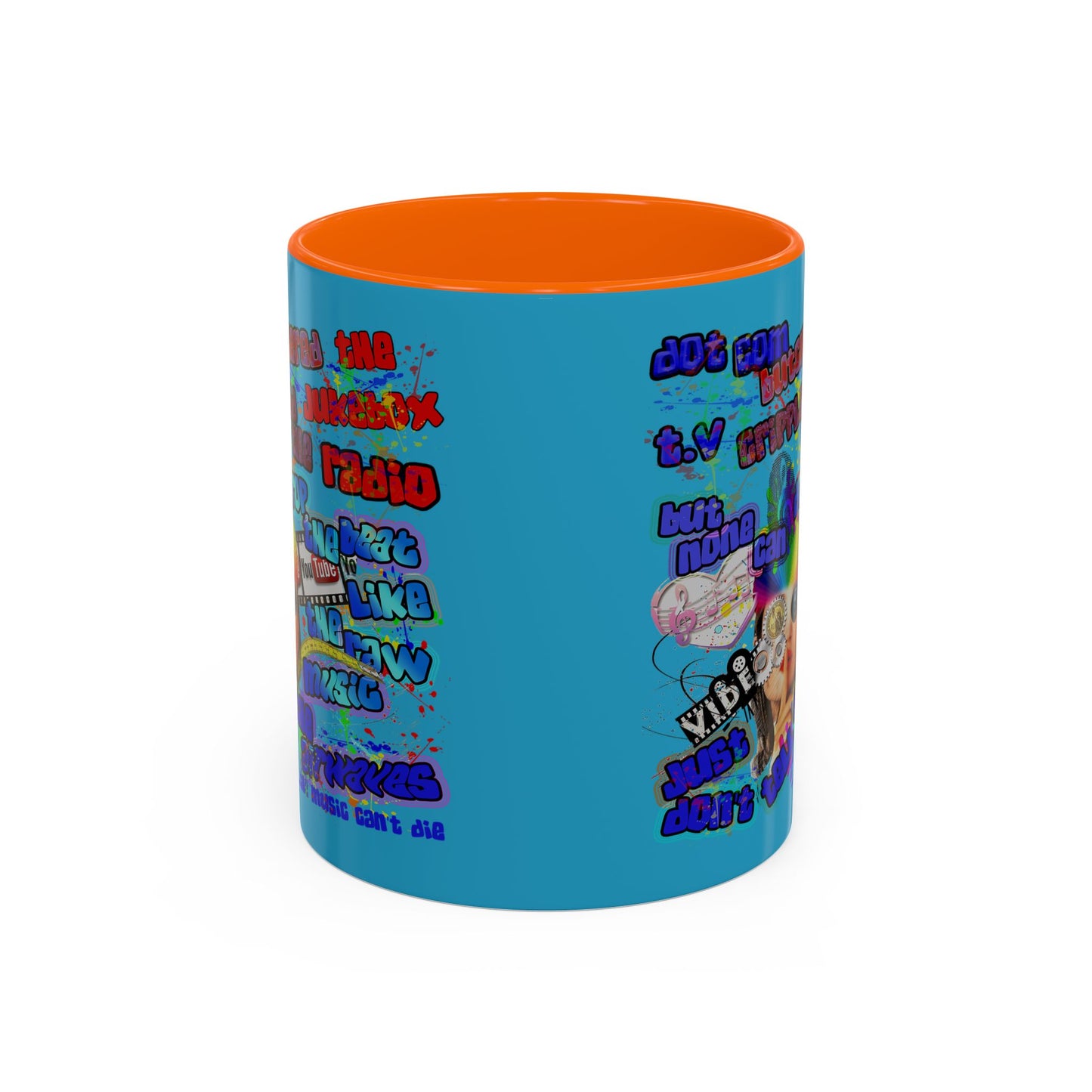 drop the beat - Accent Mug (turquoise)