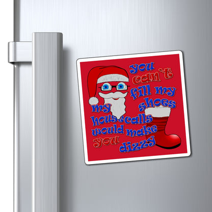 santa's shoes - Magnets - (dark red)