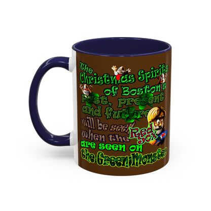 christmas spirits of boston - Accent Mug (brown)