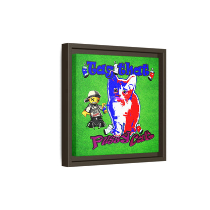 tag that - framed canvas art (green turf)