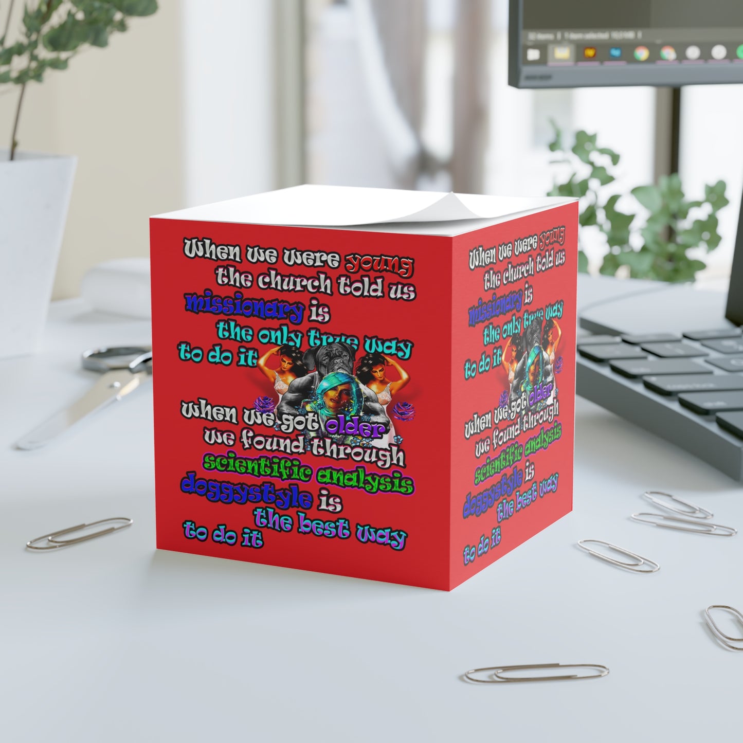 doggystyle - note cube (red)