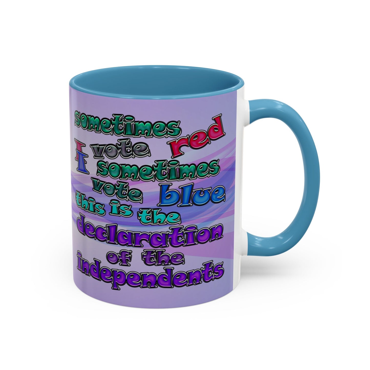 declaration of the independents - Accent Mug (light blue-pink wave)
