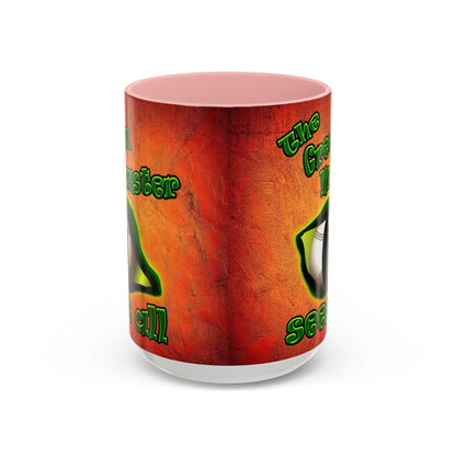 green monster - Accent Mug (burnt orange)