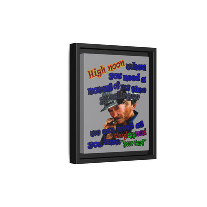 high noon - framed canvas art (grey)