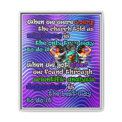 doggystyle - framed canvas art (purple wave)