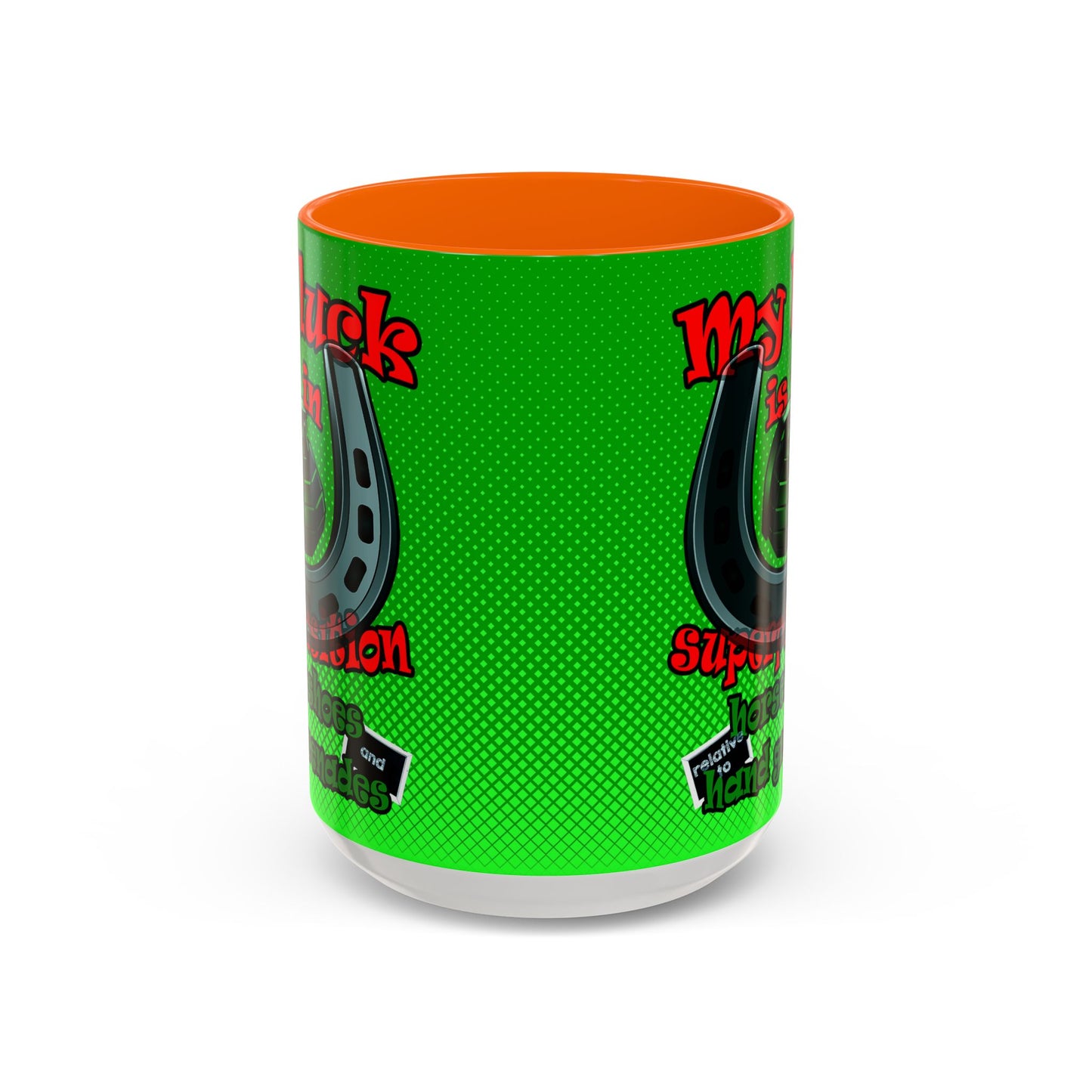 my luck - Accent Mug (logo green)