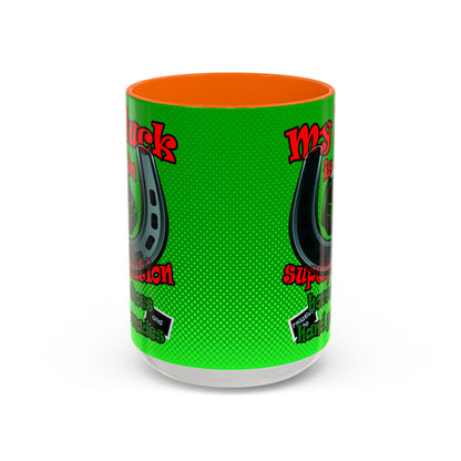 my luck - Accent Mug (logo green)